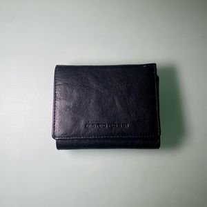 Black Leather wallet - Handmade